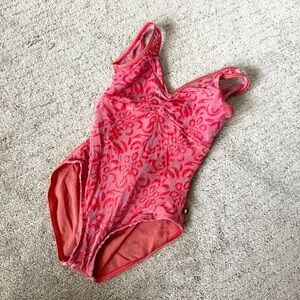 Floral Pink Kids Dance Leotard